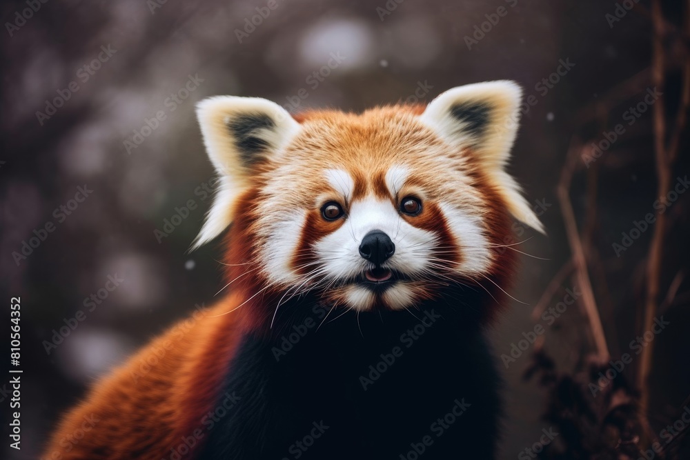 Curious red panda looking at camera Curious red panda looking at camera