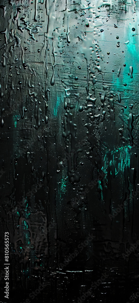 A rainy window with drops of water on it. A rainy window with drops of water on it.