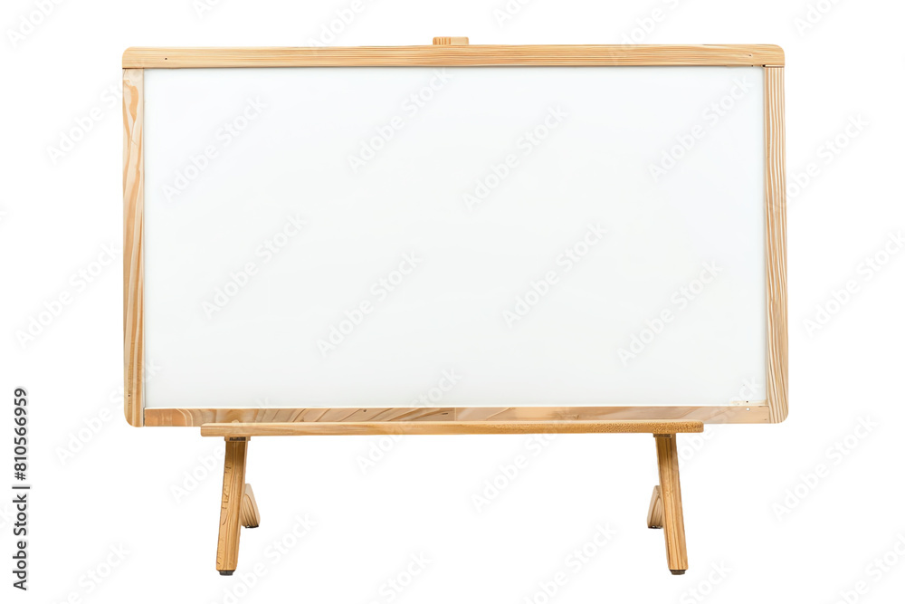 Empty wooden easel on transparent background Empty wooden easel on transparent background
