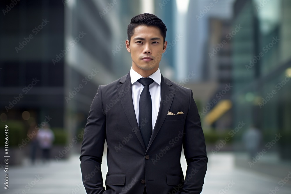 Confident young asian businessman in formal suit Confident young asian businessman in formal suit