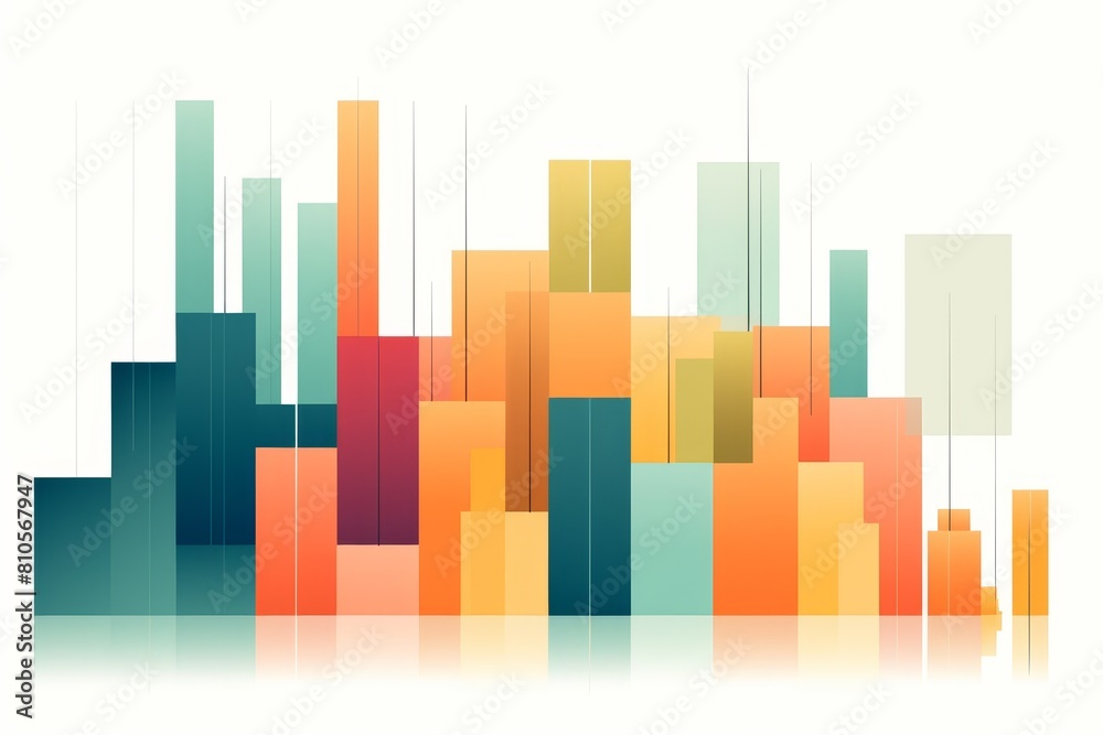 abstract geometric cityscape skyline