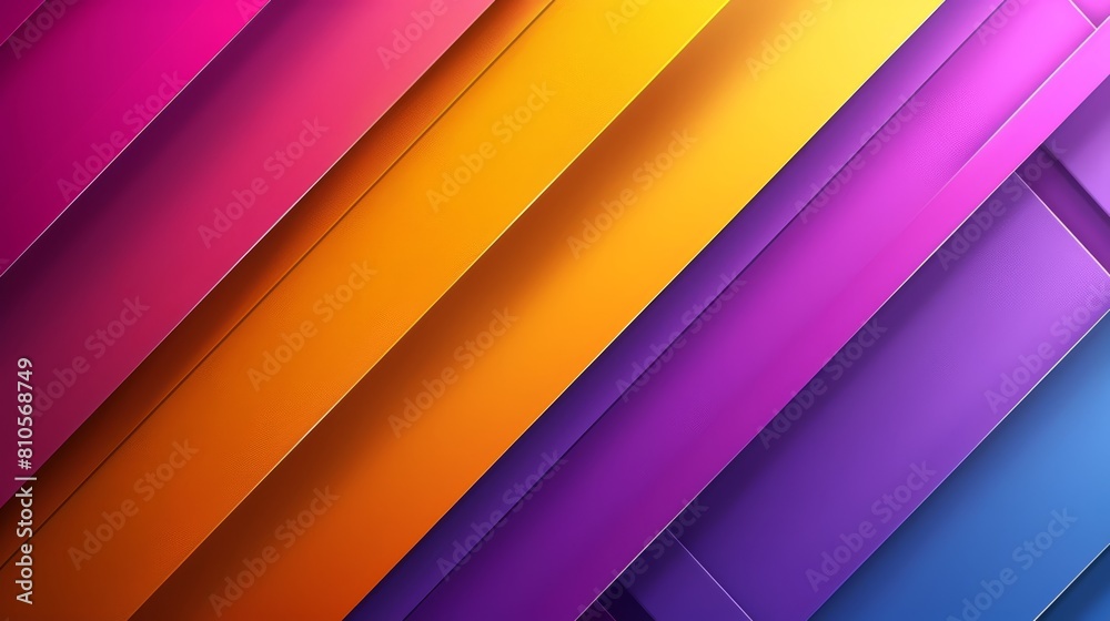 Obraz premium A detailed view of a diagonally patterned wallpaper in shades of purple, orange, and pink