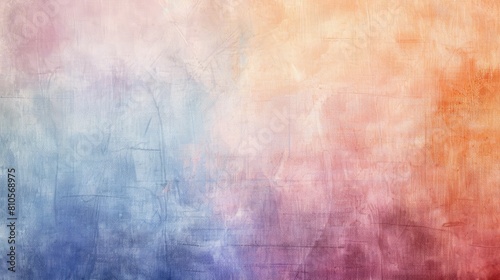 An abstract texture background inspired by the patterns of a woven fabric, with a palette of soft, pastel colors and a subtle, textured appearance.