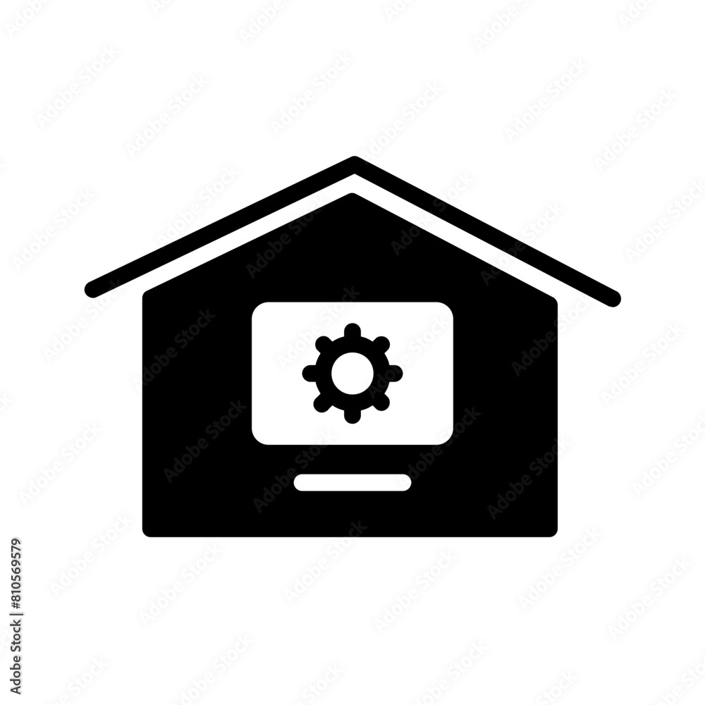 Vector solid black icon for Software installation Vector solid black icon for Software installation