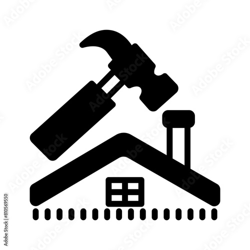 Vector solid black icon for Remodeling
