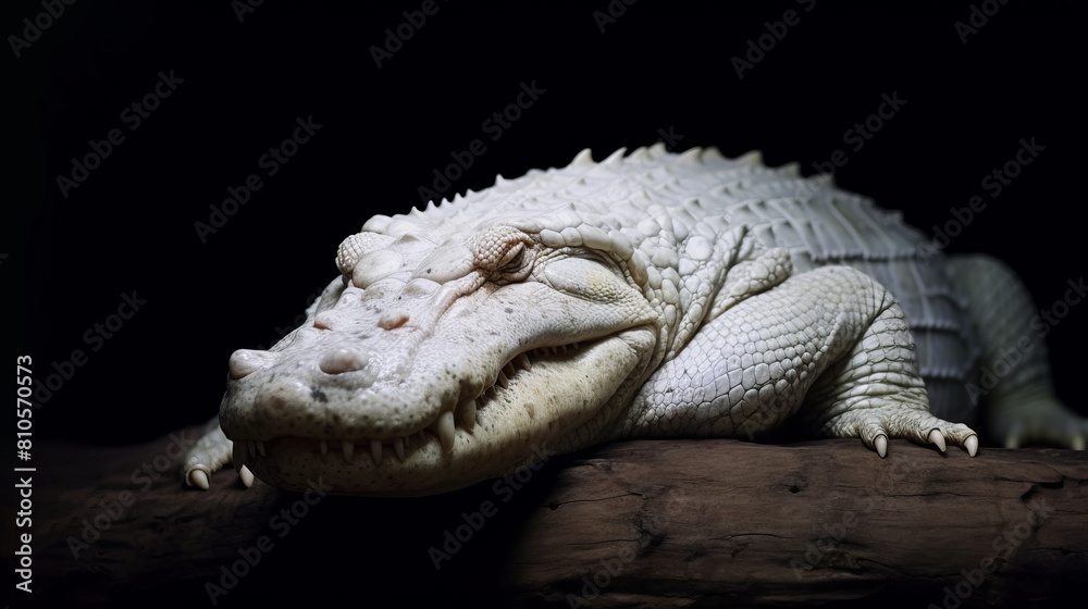 Fototapeta premium close-up of a white alligator