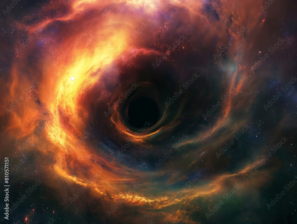 Cosmic Vortex - Artistic Representation of a Black Hole