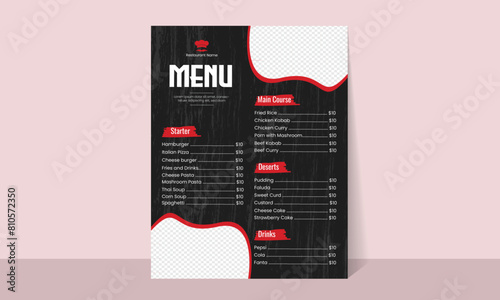 Modern Restaurant Menu Design Template