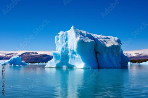 Majestic Iceberg in Serene Polar Landscape