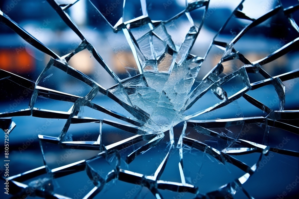 Shattered glass texture with blue tones Shattered glass texture with blue tones
