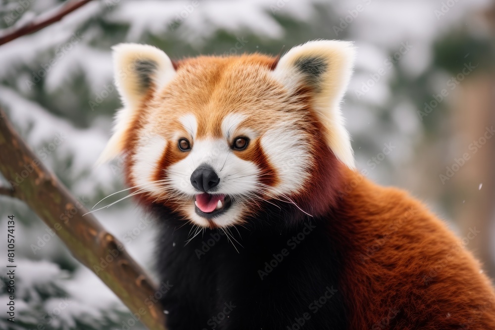 Adorable red panda looking directly at camera Adorable red panda looking directly at camera