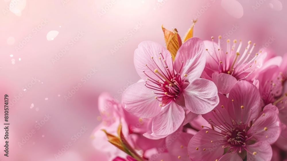 A tight shot of multiple pink blooms against a soft pink backdrop, subtly blurring their petals A tight shot of multiple pink blooms against a soft pink backdrop, subtly blurring their petals