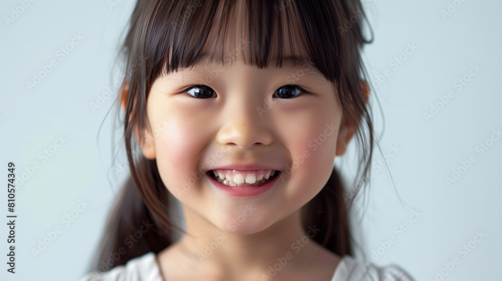 An Asian little girl with a beaming smile radiates happiness and joy against a white solid background. The portrayal is hyper-realistic, capturing the genuine emotion and innocence of childhood.
An Asian little girl with a beaming smile radiates happiness and joy against a white solid background. The portrayal is hyper-realistic, capturing the genuine emotion and innocence of childhood.