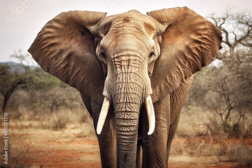 close-up of a majestic african elephant in the wild