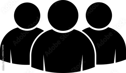 People flat style icon. Team work symbol. Group of humans sign For your web site design, logo, app, UI. illustration