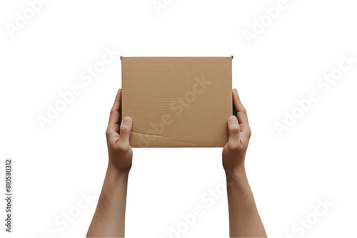 Blank cardboard held by person © masud