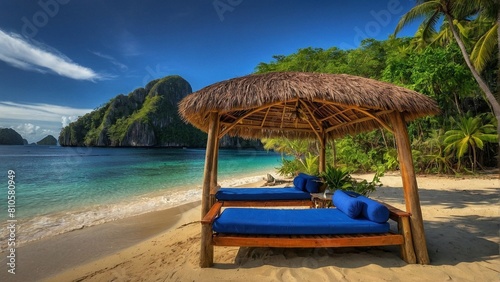 Summer season Sofa Deck Zen Generative AI s Tropical Island Relaxation