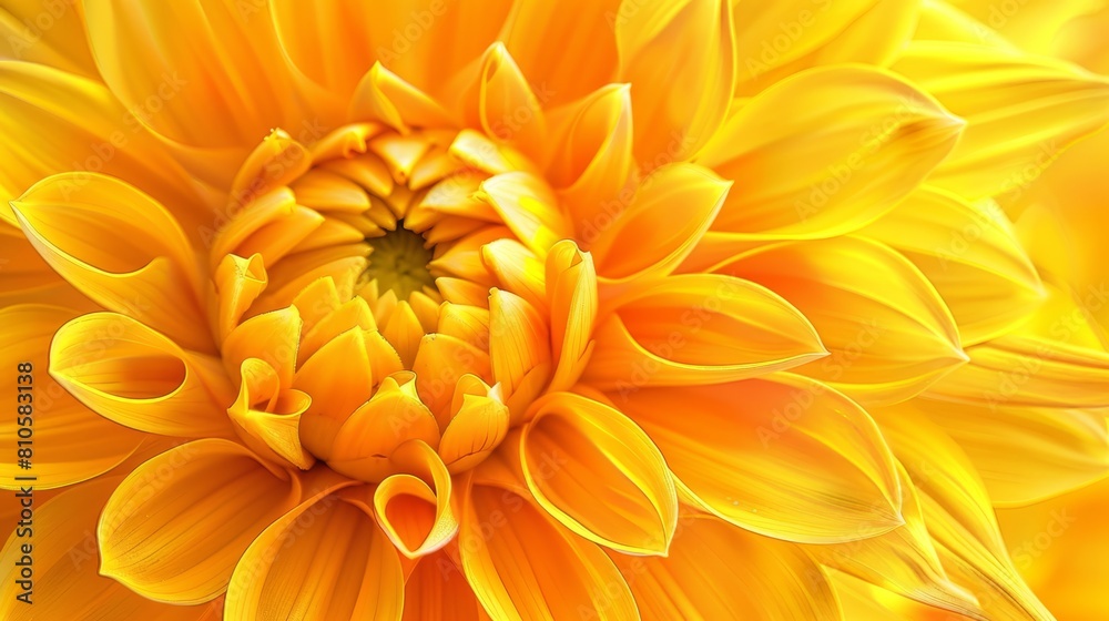A close-up of a yellow flower with numerous petals surrounding its center A close-up of a yellow flower with numerous petals surrounding its center
