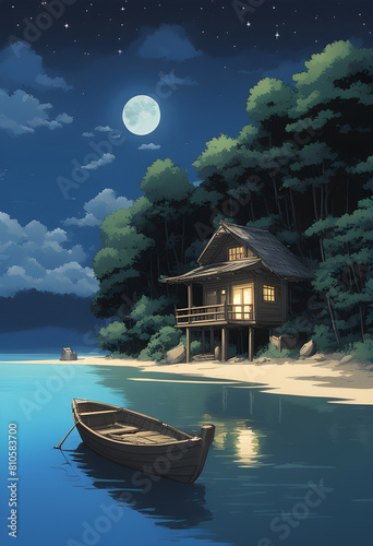 Hut at the night