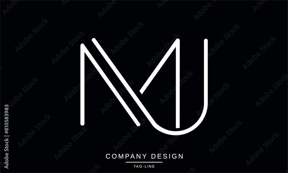 MJ, JM Abstract Letters Logo Monogram Design Font Icon Vector Initials MJ, JM Abstract Letters Logo Monogram Design Font Icon Vector Initials