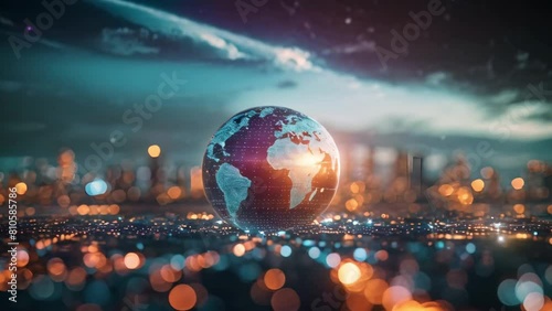 Expanding Globally and Building Strong City Connections to Drive Brand Growth through SEO. Concept Global Expansion, City Connections, Brand Growth, SEO Strategy photo