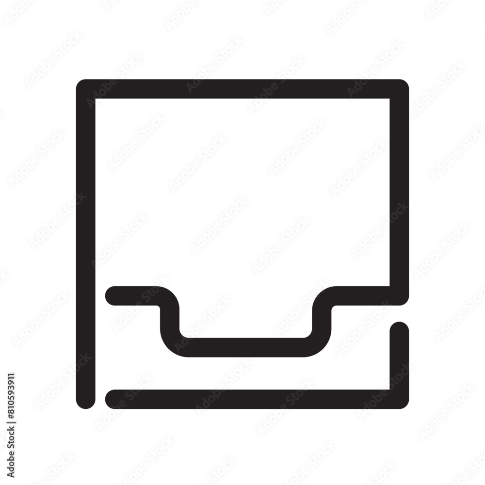 Inbox Line Icon Inbox Line Icon
