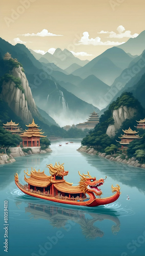 Dragon Boat Copyspace Background