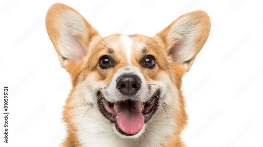 Dogs Laughing. A Burst of Happiness: This Delightful Corgi with Beaming Smile Captures the Joy of a Perfect Pet Moment. Image made using Generative AI