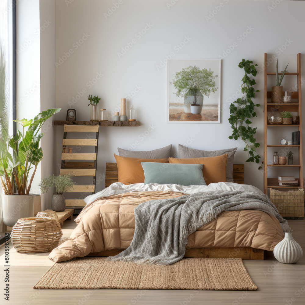 Modern Minimalist Bedroom with Natural Light Modern Minimalist Bedroom with Natural Light
