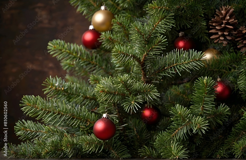 Christmas tree branches background