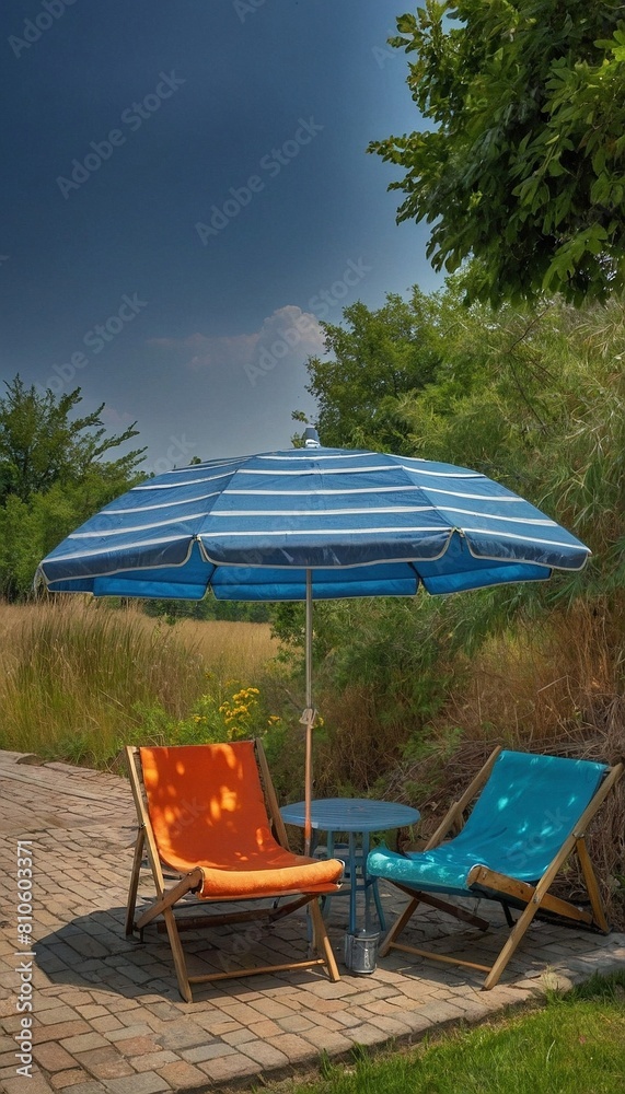 Summertime Sofa Deck Relaxation Generative AI's Island Paradise
