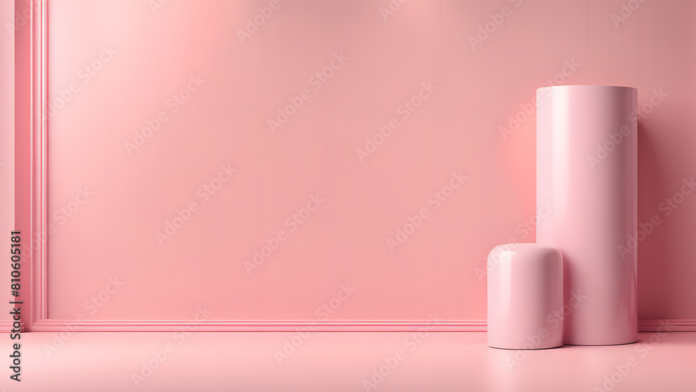a pink room with a vase and a vase on the floor a pink room with a vase and a vase on the floor