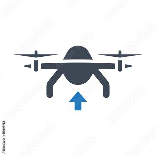 Drone raise up icon