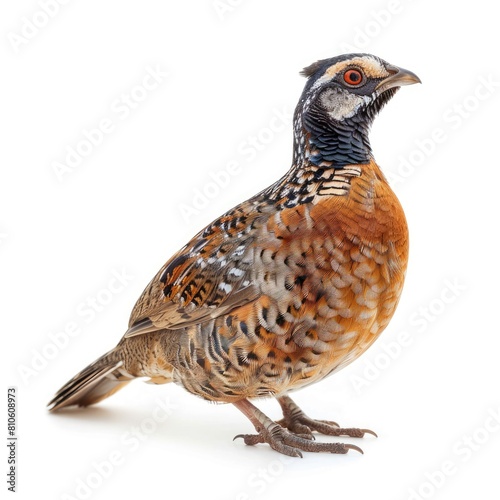Common quail (Coturnix coturnix) isolated on white background   © Sor