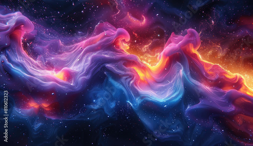 A vibrant digital artwork of swirling nebulae and galaxies, representing the vastness of space. Created with Ai