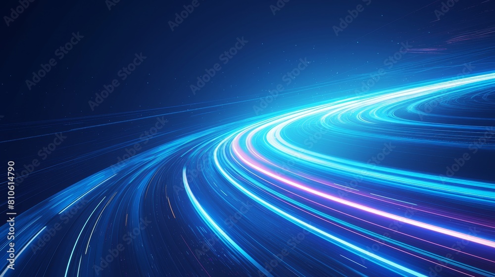 Futuristic 3D Motion Traces with High-Speed Light Beams on Blue, Purple, Red, and Yellow Background | 4K HD Wallpaper,3d render motion line of speed and power or light trails. High-speed light with 5g