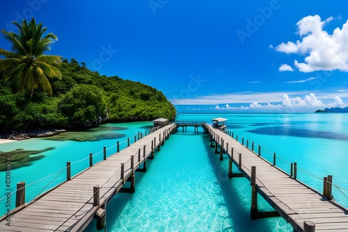 View of wooden bridge