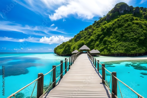 View of wooden bridge