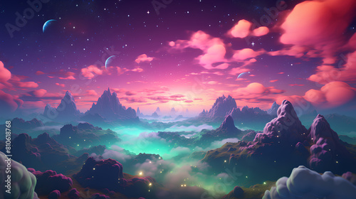 Fantasy Mountain Landscape