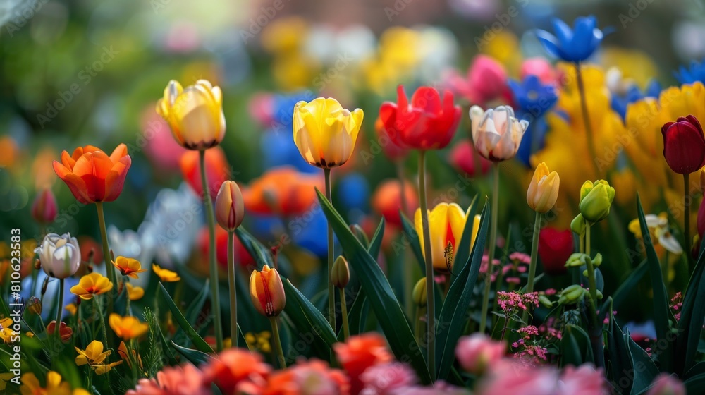 Fototapeta premium Floral Flourish Vibrant Spring Garden