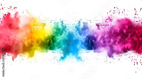 Abstract picture of colorful smoke explosion colliding.