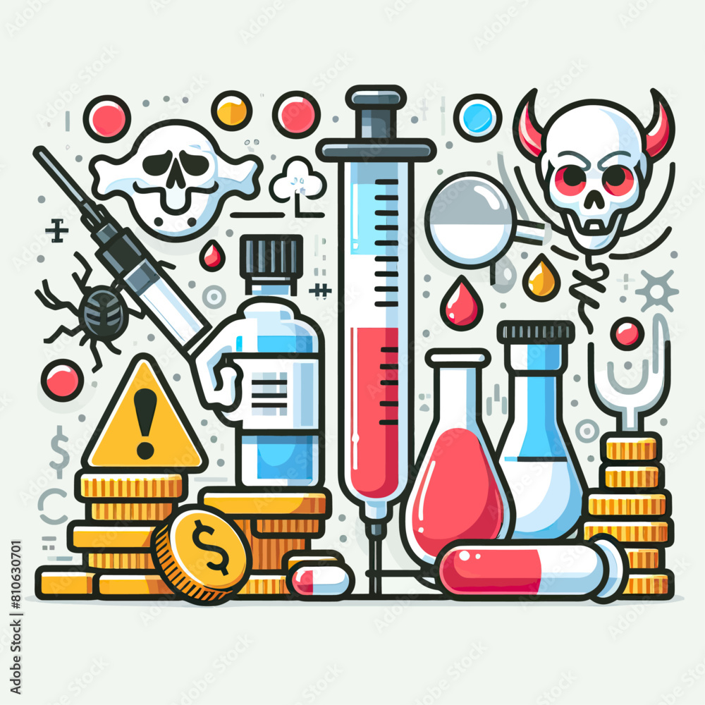 set of medical and drugs and anti drugs day icons set of medical and drugs and anti drugs day icons