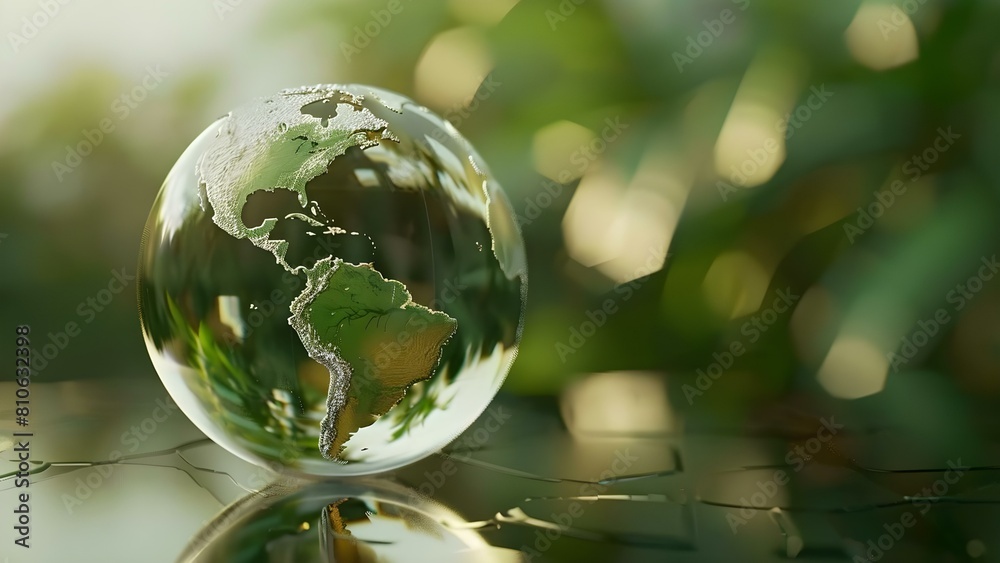 Celebrating Earth Day with a glass globe symbolizing ecofriendly practices. Concept Earth Day, Eco-Friendly Practices, Glass Globe, Environmental Awareness, Sustainability Celebrating Earth Day with a glass globe symbolizing ecofriendly practices. Concept Earth Day, Eco-Friendly Practices, Glass Globe, Environmental Awareness, Sustainability