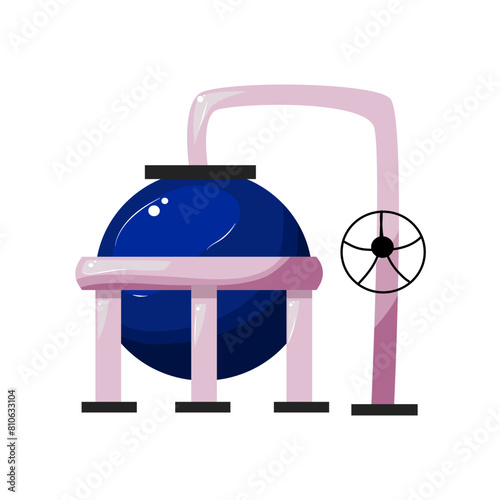 Metal smelter. Simple flat illustration.