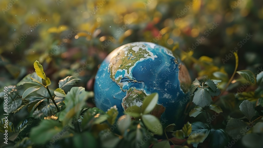 Globe surrounded by weeds representing the importance of reduce, reuse ...