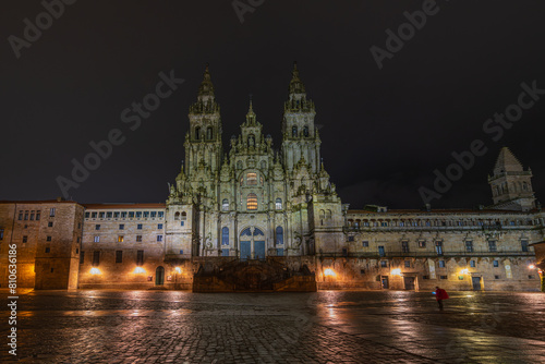 Santiago de Compostela, Spain.  The cathedral of Santiago de Compostela. UNESCO World Heritage Site.