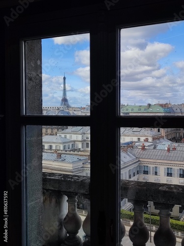 view from the window of eiffel tower in Paris France