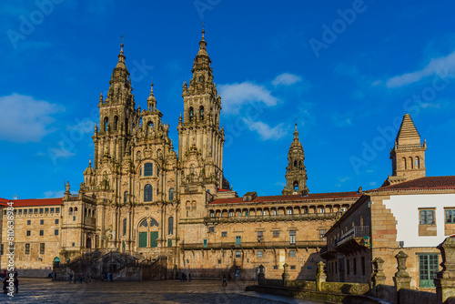 Santiago de Compostela, Spain.  The cathedral of Santiago de Compostela. UNESCO World Heritage Site. © chanman48