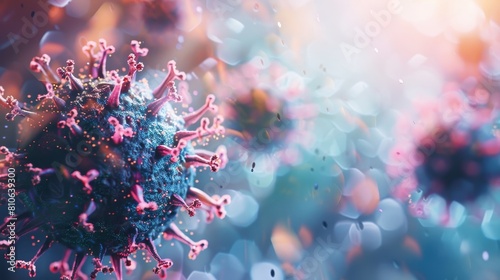 Virus Particle Under the Microscope