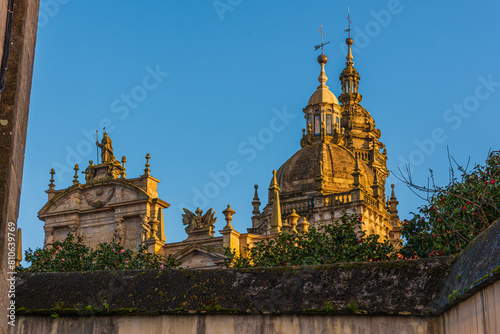 Santiago de Compostela, Spain.  The cathedral of Santiago de Compostela. UNESCO World Heritage Site.